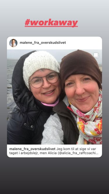 Alicia Raff og Malene Dollerup på workaway i Århus